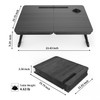 BUYIFY Portable Foldable Laptop Desk for Bed and Couch, Adjustable