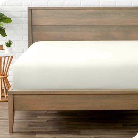 Fitted Bottom Sheet King Size - Premium 1800 Microfiber - Ultra-Soft Hotel Luxury - Deep Pocket - Durable and Long Lasting - Fitted Sheet (King, Cream)