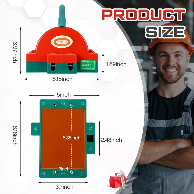 Relaxweex Disconnect Knife Switch Double Power Disconnect Switch(100a 38v 3