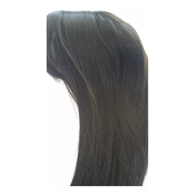 Waostar Fleco Peluquín Largo Topper Cabello Doble Clip Coronilla