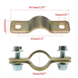 PRO BAT 300mm/11.8'' Steering Wheel Steel Kit with 22mm 7/8'' Universal Handlebar Mounting Clamps 320mm/12.6'' Gear Rack Pinion Adjustable Shaft Set for 110cc Go Kart Golf Buggy UTV