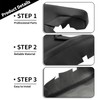 laffoonparts Black Leather Center Console Lid Armrest Cover Skin, Leather