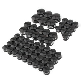 62PCS Motorcycle Bolt Covers Engine Head Bolts Toppers Cap for Harley 2018-2024 Softail Street Bob Lowrider Breakout Touring 2017-2024 Road King Street Glide Road Glide Electra Glides (Black)