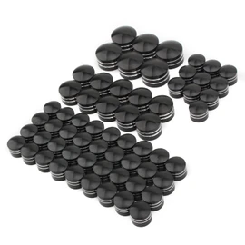 62PCS Motorcycle Bolt Covers Engine Head Bolts Toppers Cap for Harley 2018-2024 Softail Street Bob Lowrider Breakout Touring 2017-2024 Road King Street Glide Road Glide Electra Glides (Black)