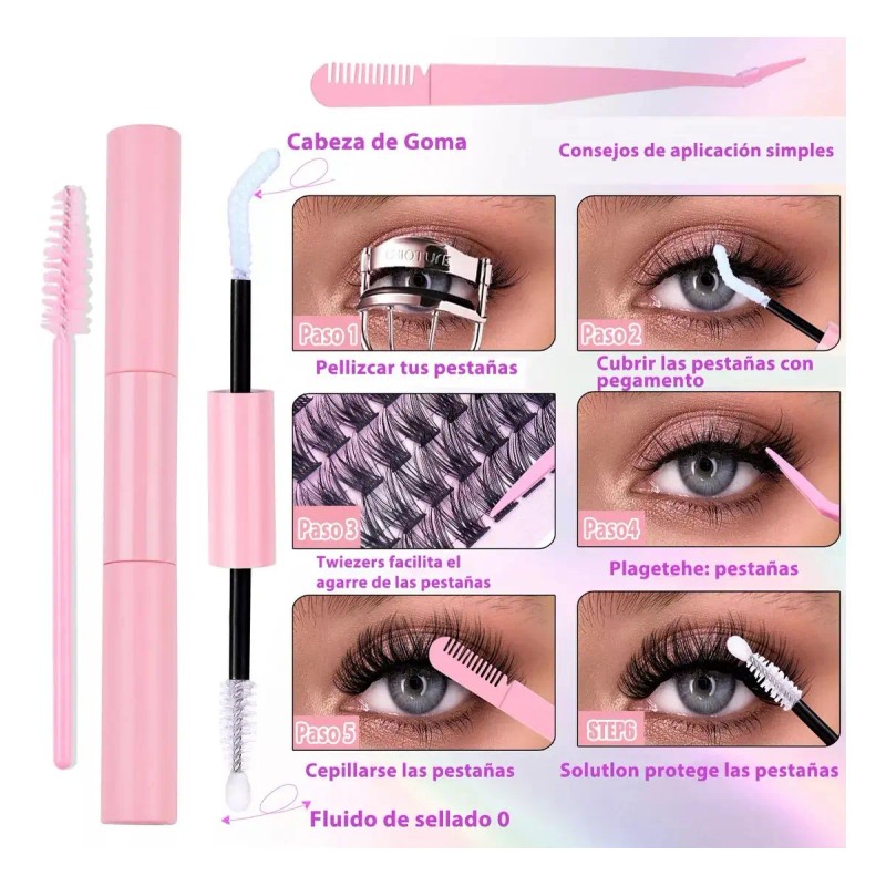 Kit De Extensión De Pestañas Diy 240 Grupos De Pestaña