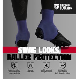 Gridiron Gladiator Cleat Covers - Football Spats - Football Cleat Cover - Cleat Spats for Soccer, Baseball & Softball