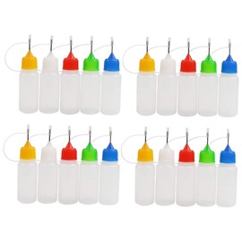 WOONEKY Small Squeeze Bottles 20pcs Plastic Empty Squeeze Bottles for Glue Paint Liquid Easy Refill