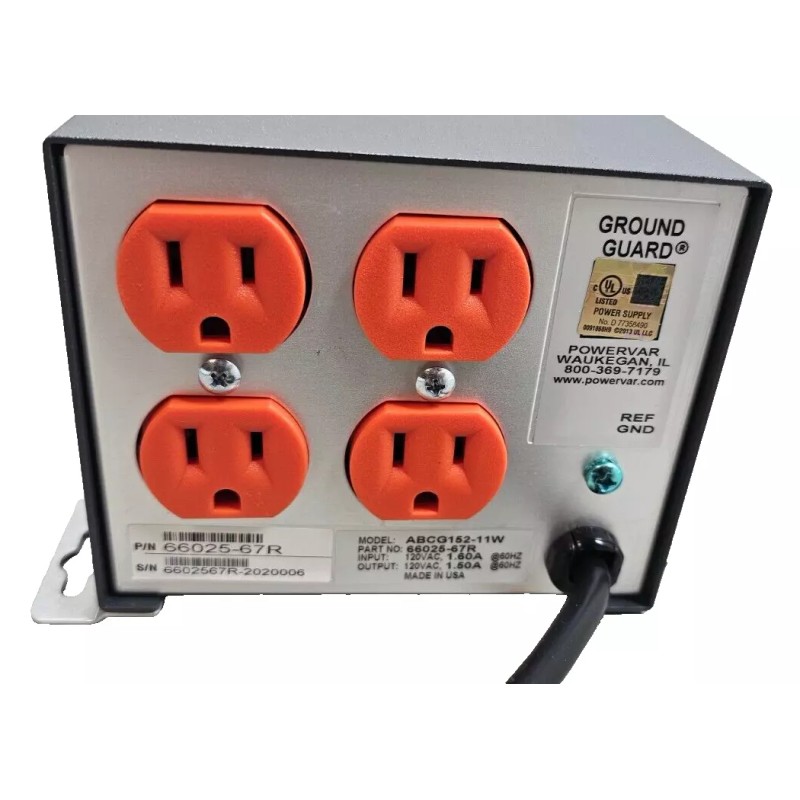 Powervar Ametek Powervar Ground Guard Power Conditioner ABCG152-11, 120V 1.6A,