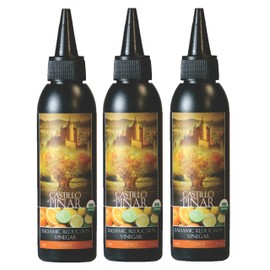 Castillo de Piñar 3-Pack Citrus Balsamic Reduced Vinegar 150ml, Certified USDA Organic Non GMO