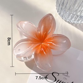 Hsyadazi 6 Stück Egg Flower Hair Claw Clips, Blumenförmige Haarklammern, Rutschfeste Haarspangen für Dickes & Dünnes Haar – Niedliche Haaraccessoires in 6 Farben