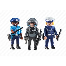 Playmobil - 6501 - 2 Policiers et 1 Policière - Emballage Plastique, pas de boîte en carton
