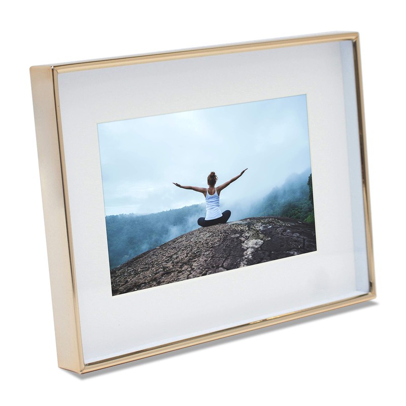 MIMOSA MOMENTS 6x8 Metal Picture Frame with Mat for 4x6