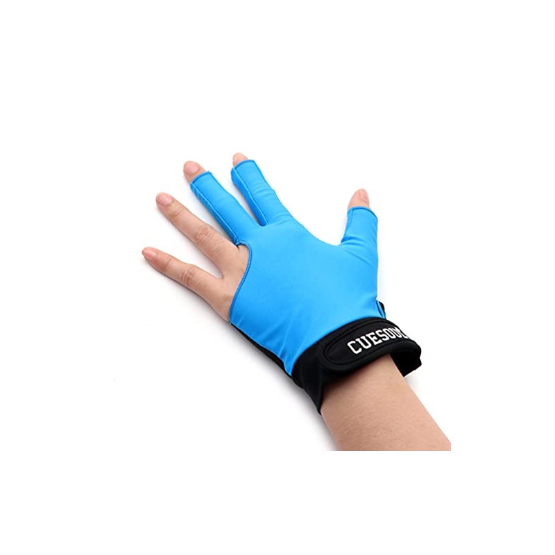 Black Scorpion CUESOUL Left Hand Billiard Gloves, 3 Fingers Cutting