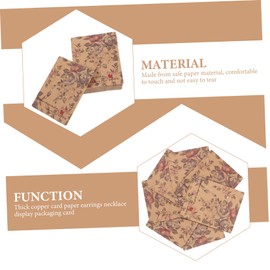 COHEALI 200pcs Floral Pattern Jewelry Display Cards for Earrings Necklaces Lightweight Reusable Earring Tags for Jewelry Packaging and Presentation