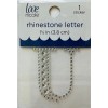 Love Nicole Letter U Rhinestone Sticker 1.5" Clear Silver Glitter