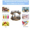2-Tier Wooden Lazy Susan Turntable Organizer for Cabinet, Table Top,