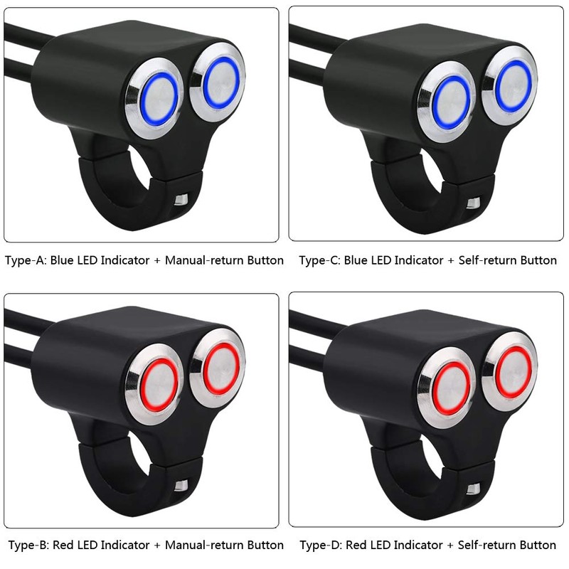 Keenso 22mm Motorcycle Handlebar Switch Universal Multi-function Bike Handlebar Brake