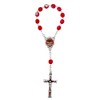 Holy Spirit Decade Rosary | Vibrant Red Glass Beads with