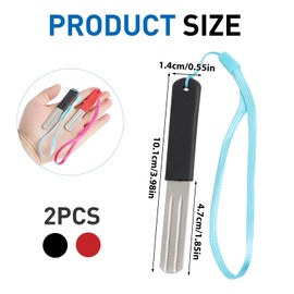 FunWorth 2Pcs Grade Dart Sharpener Tool, Professional V-Groove Repointing System Compact, Slim Design for Steel Tip Darts, Rapid Compact Sharpening Stone Reduces Bounce-Outs, (Strap color random)