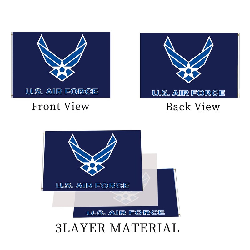 US Air Force Wings Flag Double Sided 4x6 Heavy Duty