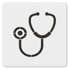 MAGJUCHE Stethoscope Stencil 6 Inches, Reusable Medical Stencil for Painting