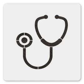 MAGJUCHE Stethoscope Stencil 6 Inches, Reusable Medical Stencil for Painting DIY Crafts Decor