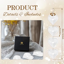 Thank You Gifts, Sparkly Love Heart Ornaments, Home Décor Accents, Appreciation Gifts for Coworkers, Women, Teacher, Nurse, Pastor, Boss, Employee, Christmas, Going Away Friends Moving Gifts (12 pcs)