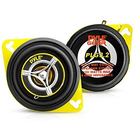 Car Two Way Speaker System - Pro 3.5 Inch 120 Watt 4 Ohm Mid Tweeter Component Audio Sound Speakers For Car Stereo w/ 20 Oz Magnet Structure, 1.65” Mount Depth Fits Standard OEM - Pyle PLG3.2