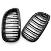 Front Kidney Grilles Double Deck Black Gloss for E46 2doors