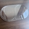 Oval 2 Section Valet Tray Router Template, Clear Acrylic Router