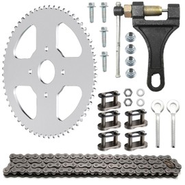 ZUDKSUY Rear Sprocket 60 Tooth 90 Link 420 Chain Kit, Replacement for Coleman CT200U BT200X CT200U-EX, Replacement for Baja Motorsports MB165 MB200 196cc 200cc 6.5HP