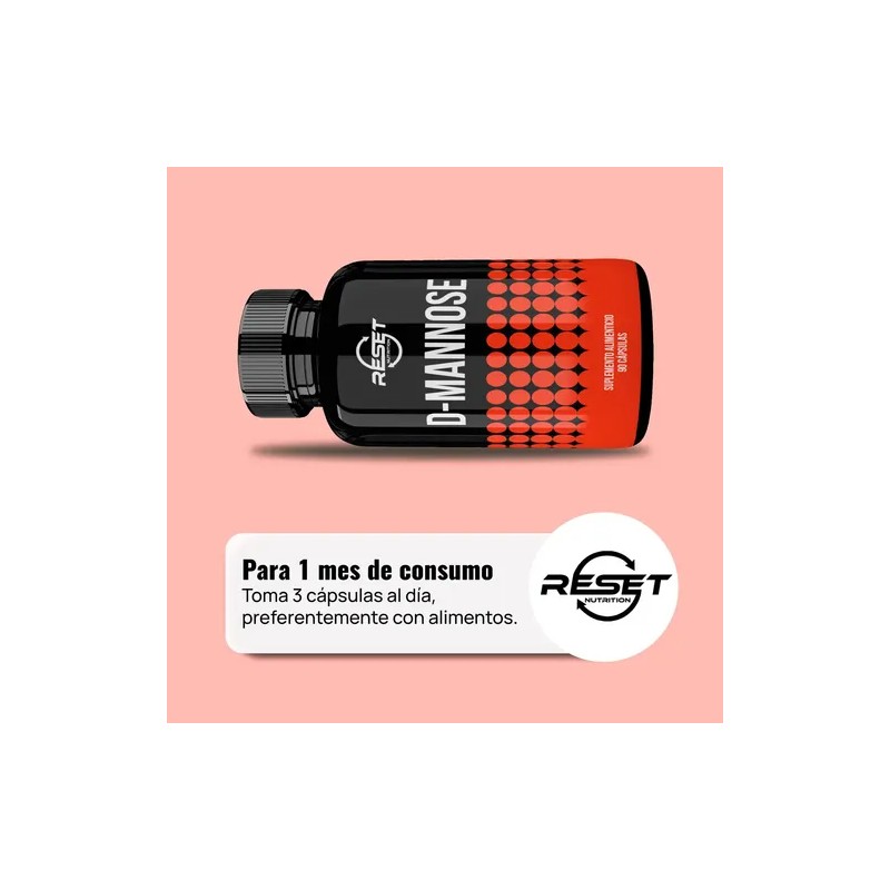 Reset Nutrition D-mannose Salud Urinaria Infecciones 90 Cáps Sabor Sin