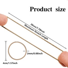 200 PCS Small Hair Bands, 2mm Thin Hair Bobbles Seamless Ponytail Holders for Fine Hair, Strong Small Bulk Hair Ties No Metal Gentle Elastics No Damage Snag Free for Women Girls Kids (Beige)