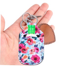 BIUDECO 3pcs Neoprene Keychain Carriers with Key for Hand Portable Bottle Holder for Daily Carry Lightweight Design for Backpack Stroller Gym Bag Travel Use