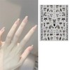 Black and White Lattice Houndstooth Pattern Nail Stickers Lattice Series