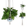 2 Pcs Macrame Double Plant Hanger Cotton Rope Flower Pot