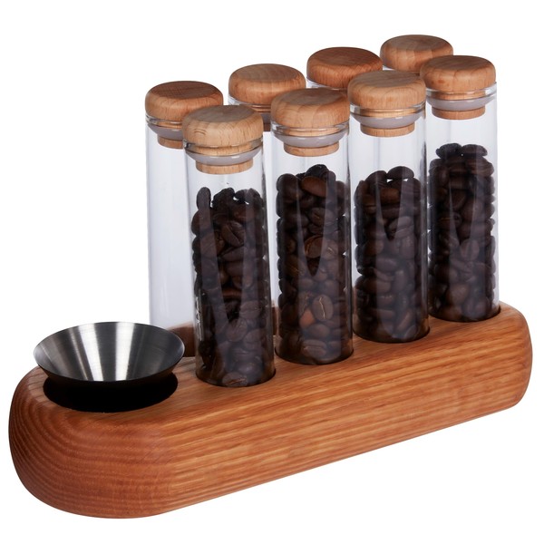 Teyearlife Coffee Bean Cellar Tubes Single Dose Set of 8