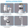 DASIAUTOEM Siphon, 1 1/4 Inch, Space-Saving Siphon, Flexible Drain Hose,