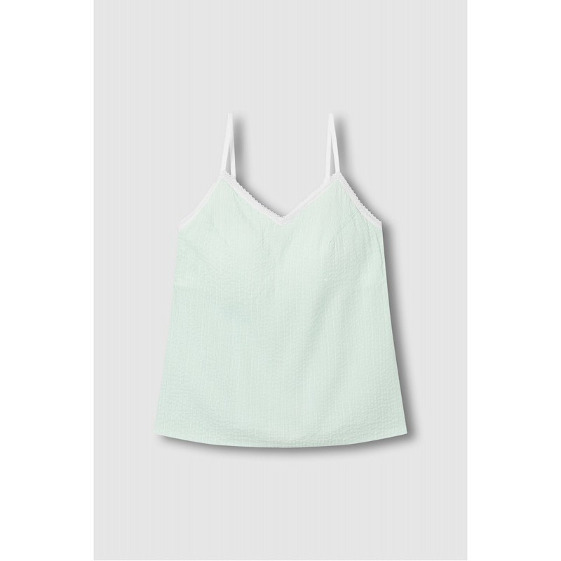 JAJU [JAJU] Women's Cotton Rayon Slip Top_Light Green