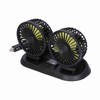 Electric Car Fan 360° Rotatable DoubleHead 5 Blades 2 Speeds