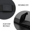 WHIPPY Canvas Web Belt Flip-Top Solid Black Military Buckle Fully