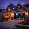 7 x 16 ft Halloween Garage Door Cover, Skull Garage
