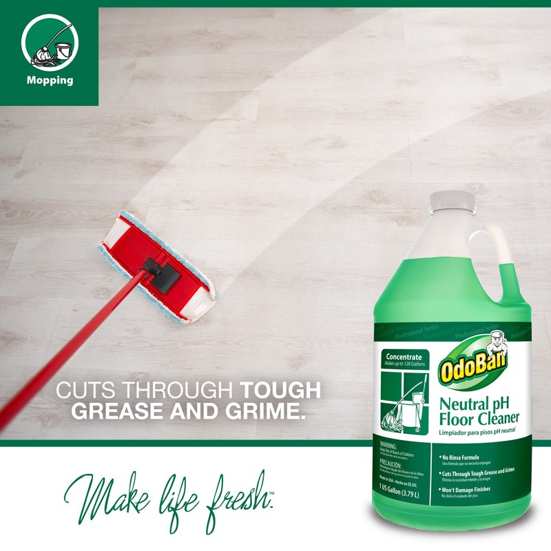 OdoBan Professional Cleaning Neutral pH Floor Cleaner and BioStain and