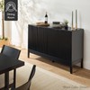 Best Choice Products 4-Door Large Reeded Storage Cabinet, Buffet Sideboard,