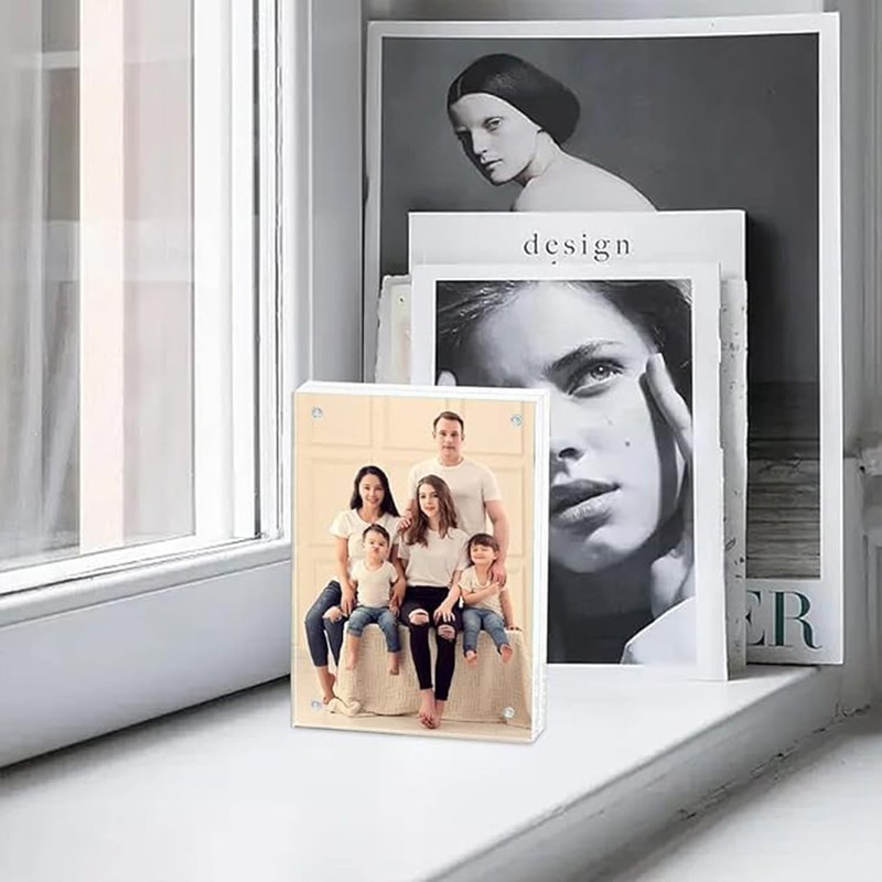 Acrylic Frame 4x6, 2 Pack Premium Acrylic Picture Frame 4x6