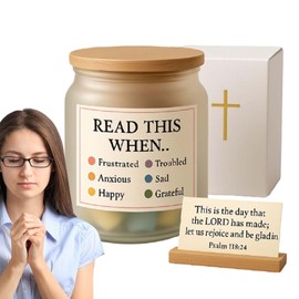 Bible Verse Jar,Verse Cards Jar - Scripture Basket Inspirational Prayers for Morning Men Women Bedside Birthday Christian Easter Workplace Home Baptism Godmother Pastor