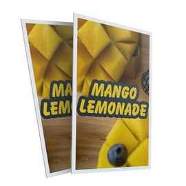 Mango Lemonade (2-Pack) 24 Inch x 36 Inch Plastic Signs | Sign Insert 4mm Corrugated Plastic Signs Storefront Window Poster | Refreshing Drinks, Summer Favorites, Food Stalls | Made in USA