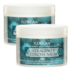 Crema Facial Colageno Con Concha Nacar Florigan 350g Pack 2                                                                                           