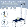 Bedside Steps for High Beds Step Stool with Handle for