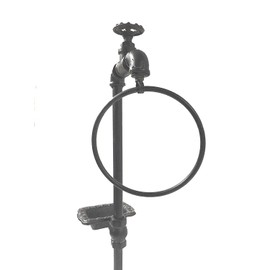 CTW Black Spigot Soap and Towel Holder